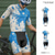 billiga Klädsatser för män-Herr Cykeltröja med shorts Kortärmad Bergscykling Vägcykling Gul Blå Grön Graffiti Cykel Elastan sporter Graffiti Kläder
