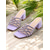 billige Kjole Sandaler-kvinners lilla rhinestone sandaler med blokkhæl med reim – elegante muldyr med åpen tå for fest, kveld og spesielle anledninger