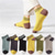 cheap Men&#039;s Socks-Men&#039;s 5 Pairs Multi Packs Socks Running Socks Casual Socks Rainbow Color Color Block Vacation Sports &amp; Outdoor Daily Basic Medium Spring Fall Fashion Casual