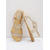 tanie Buty na płaskim obcasie damskie-damskie sandały z paskiem w kształcie litery T zdobione kryształkami – eleganckie płaskie sandały typu slingback na letnią plażę, wesele i imprezę