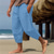 cheap Holiday-Men&#039;s Linen Pants Capri Pants Pocket Drawstring Elastic Waist Plain Comfort Breathable Calf-Length Vacation Daily Holiday Hawaiian Boho ArmyGreen Black