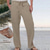 cheap Holiday-Men&#039;s Linen Pants Trousers Summer Pants Beach Pants Pocket Drawstring Elastic Waist Plain Comfort Breathable Vacation Daily Holiday Hawaiian Boho Black White