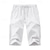cheap Classic-Men's Shorts Linen Shorts Summer Shorts Beach Shorts Capri Pants Pocket Drawstring Elastic Waist Plain Comfort Breathable Calf-Length Outdoor Home Daily Fashion Classic Style Black White