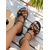 cheap Slide Sandals-Women's Black Butterfly-Strap Flat Sandals – Stylish Open-Toe Casual Sandals for Beach, Vacation &amp; Everyday Wear