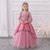 cheap Party Dresses-Kids Girls&#039; Party Dress Floral Sleeveless Performance Special Occasion Elegant Princess Polyester Summer Spring 4-13 Years Multicolor White Champagne
