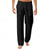 cheap Classic-Men&#039;s Linen Pants Trousers Summer Pants Beach Pants Pocket Drawstring Elastic Waist Plain Comfort Breathable Vacation Daily Holiday Hawaiian Boho Black White