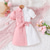 cheap Casual Dresses-Kids Girls&#039; Dress Color Block Short Sleeve Outdoor Casual Tie Knot Puff Sleeve Fashion Adorable Polyester Knee-length Casual Dress A Line Dress Summer Spring 4 years+ Yellow Pink Purple