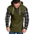 cheap Basic Hoodies-Men's Hoodie Black Army Green Navy Blue Khaki Light Grey Hooded Plaid Color Block Pocket Sports &amp; Outdoor Daily Holiday Polyester Streetwear Basic Casual Spring &amp;  Fall Clothing Apparel Hoodies
