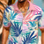 cheap Tropical Plants-Men&#039;s Colorful Palm Leaf Tropical Plants Summer Hawaiian Shirt Button Up Shirt Short Sleeve Hawaiian Resort Vacation Holiday Beach Wear Summer Spring Turndown Collared Shirts Front One Pocket Pink