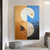 cheap Abstract Paintings-Handmade Oil Painting Canvas Acrylic Wall Art Decoration Abstract Creative Geometric Patterns for Home Decor Rolled Frameless Unstretched Painting