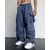 economico Pantaloni cargo-Per uomo Pantaloni Cargo Pantaloni Coulisse Elastico in vita Multi-tasche Semplice Indossabile Quotidiano All'aperto Campeggio &amp; Escursionismo Moda Classico Blu Verde chiaro