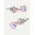 billige Kjole Sandaler-kvinners lilla rhinestone sandaler med blokkhæl med reim – elegante muldyr med åpen tå for fest, kveld og spesielle anledninger