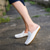 cheap Dress Sandals-Men&#039;s White Perforated Slip-On Moccasins – Comfortable, Breathable Casual Shoes for Everyday Wear
