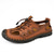 cheap Outdoor Sandals-Men&#039;s Brown Outdoor Sandals with Breathable Mesh and Adjustable Lacing System, Durable Sole - Perfect for Hiking, Camping and Summer Activities