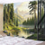 billige Skogteppe-Landskap Skog Henge Teppe Veggkunst Stor Teppe Mural Dekor Fotograf Bakgrunnsduk Plakat Gardin Hjem Soverom Stuen Dekorasjon