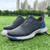 economico Scarpe da Golf da Uomo-scarpe da golf bianche da uomo con chiusura a cerniera, tomaia traspirante e suola ammortizzata per comfort e prestazioni sul campo