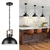 preiswerte Pendelleuchte-Industrielle Retro-Pendelleuchte aus Metall, Kronleuchter, moderner Bauernhausbalkon, Flur, dekorative Beleuchtungskörper, Nachttischlampe, schwarze Hängelampe, 1 Kopf, 110–240 V