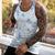 cheap Tank Tops-Men&#039;s Tank Top Vest Top Undershirt Sleeveless Shirt Sleeveless Crew Neck Summer Camo / Camouflage Fashion Designer Basic Vacation Street Going out Black Blue Top Tee for Men