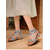 abordables Sandales Gladiateur-Sandales plates bohèmes à lanières pour femmes – Sandales gladiateur à imprimé ethnique avec boucle pour l'été, la plage et les tenues décontractées