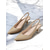 billiga Kattklackar-kvinnors svarta lackläder med spetsiga tå slingback klackar - eleganta kontors- och festskor med klack för kattungar