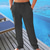 cheap Holiday-Men&#039;s Linen Pants Trousers Summer Pants Beach Pants Pocket Elastic Waist Drawstring Plain Comfort Breathable Vacation Daily Holiday Hawaiian Boho ArmyGreen Black