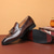 abordables Mocasines-Zapatos Derby Kentucky marrones para hombre con detalle de borlas: zapatos Oxford de cuero pulido para eventos de carreras y ocasiones formales