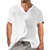 ieftine Tricouri din bumbac și in-Bărbați Tricou din bumbac in Tee Top Mânecă scurtă În V Vară Simplu Modă Designer De Bază Clasic Vacanță Casul / Zilnic Galben Top tricou pentru bărbați