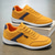 cheap Men&#039;s Sneakers-Men&#039;s Mustard Yellow &amp; Navy Blue Sporty Lace-Up Shoes, Sleek Comfort Design for Casual and Active Wear