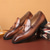 abordables Mocasines-Zapatos Derby Kentucky marrones para hombre con detalle de borlas: zapatos Oxford de cuero pulido para eventos de carreras y ocasiones formales