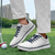 billige Herresko til golf-hvite og svarte ytelsesgolfsneakers for menn, slitesterk mikrofiberkonstruksjon, ideell for hverdagsgolfere