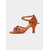 cheap Latin Shoes-Women's Tan Strappy Latin Dance Shoes with Mid Heel – Professional Ballroom &amp; Salsa Performance Sandals