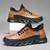 cheap Men&#039;s Sneakers-Men&#039;s Rugged Outdoor Shoes in Tan &amp; Black, Durable Faux Leather Construction with Zigzag Sole for Enhanced Grip