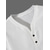 voordelige Casual Henley-T-shirt-Voor heren Wafel Henley-shirt T-shirts Korte mouw Effen Kleur Effen Gebreid Knop Henley Casual Dagelijks Buiten Zomer Lente &amp; Herfst Wit Henley-T-shirt