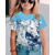tanie 3D zwierzęta dziewczynki-Dla dziewczynek 3D Konik Podkoszulek T-shirt Krótki rękaw Lato Wiosna Moda Podstawowy Dzieci 4-12 lat Półgolf Na zewnątrz Codzienny Regularny