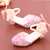 preiswerte Kinder &amp; Blumenmädchen-Rosa Glitzer-Prinzessinnenschuhe für Mädchen – funkelnde Schmetterlings-Abendschuhe mit Knöchelriemen für Partys, Hochzeiten und besondere Anlässe