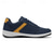 cheap Men&#039;s Sneakers-Men&#039;s Mustard Yellow &amp; Navy Blue Sporty Lace-Up Shoes, Sleek Comfort Design for Casual and Active Wear