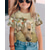 cheap Girl&#039;s 3D Animals-Girls&#039; 3D Horse T shirt Tee Short Sleeve Summer Spring Fashion Basic Kids 4-12 Years Crew Neck Outdoor Casual Daily Regular Fit
