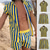 cheap Men&#039;s Tee Sets-Men&#039;s T-shirt Suits 2 Pieces Outfits Tee &amp; Shorts Short Sleeve Shirt Collar Summer Stripes Fashion Casual 2 Piece Vacation Daily Wear Going out Yellow Top Tee for Men