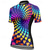 cheap Women&#039;s Jerseys-Women&#039;s Cycling Jersey Short Sleeve Bike Tee Tshirt Jersey with 3 Rear Pockets Mountain Bike MTB Breathable Quick Dry Anatomic Design Wicking Blue Purple Heart Gradient Sports Clothing Apparel
