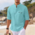 cheap Geometric Pattern-Men's Popover Shirt Summer Shirt Casual Shirt Beach Shirt Waffle Knit Shirt Black White Blue Sky Blue Dark Gray Long Sleeve Letter Classic Stand Collar Henley Vacation Hawaiian Buckle Clothing Apparel