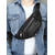 abordables Sacs pour homme-Sac banane vintage en cuir pour homme - Sac de poitrine à bandoulière avec plusieurs poches zippées, bandoulière réglable, sac de voyage élégant et sac de taille quotidien noir marron