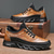 cheap Men&#039;s Sneakers-Men&#039;s Rugged Outdoor Shoes in Tan &amp; Black, Durable Faux Leather Construction with Zigzag Sole for Enhanced Grip
