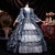 baratos Vestidos-Vintage Rococó Renascentista Maxi Vestidos Normal Julieta Princesa Noiva Pregueado Com Babados Princesa Decote Redondo Fantasia Mulheres Dia Das Bruxas Carnaval Baile de Máscaras Festa dia das Bruxas