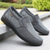 abordables Chaussures Décontractées Slip-On-Chaussures à enfiler grises en mesh respirant pour hommes, légères et sportives, idéales pour les activités de plein air et les promenades décontractées