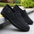 abordables Chaussures Décontractées Slip-On-Chaussures à enfiler grises en mesh respirant pour hommes, légères et sportives, idéales pour les activités de plein air et les promenades décontractées