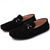 baratos Mocassins casuais-mocassins de camurça masculinos, bordô rico com fivela de bit clássica, sapatos casuais luxuosos e confortáveis