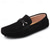 baratos Mocassins casuais-mocassins de camurça masculinos, bordô rico com fivela de bit clássica, sapatos casuais luxuosos e confortáveis