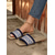 cheap Slide Sandals-Women's Boho Fringe Slide Sandals – Woven Open Toe Slip-On Shoes for Casual Summer Beachwear and Vacation
