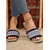 cheap Slide Sandals-Women's Boho Fringe Slide Sandals – Woven Open Toe Slip-On Shoes for Casual Summer Beachwear and Vacation
