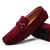 baratos Mocassins casuais-mocassins de camurça masculinos, bordô rico com fivela de bit clássica, sapatos casuais luxuosos e confortáveis